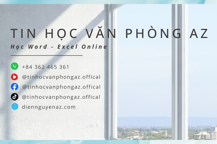 Chào mừng bạn đến với Tin Học Văn Phòng TP Vinh – Học dễ hiểu, thực tế